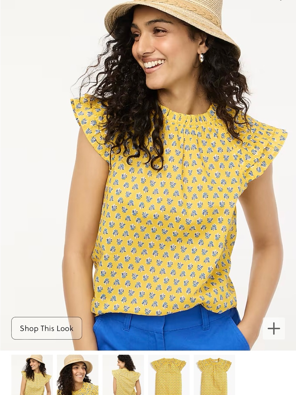 J. Crew Factory Flutter-Sleeve Top - Picture 3 of 3